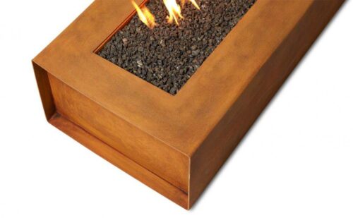 Modern Fire Pit - Cor-Ten Steel Robata Linear