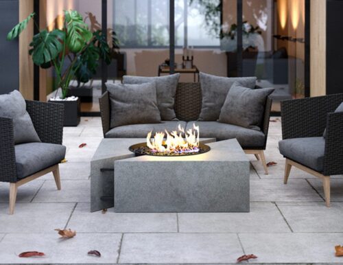 chaos square concrete fire pit