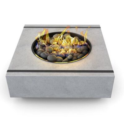 Modern Fire Pit - Cronus - Square Concrete Fire Pit