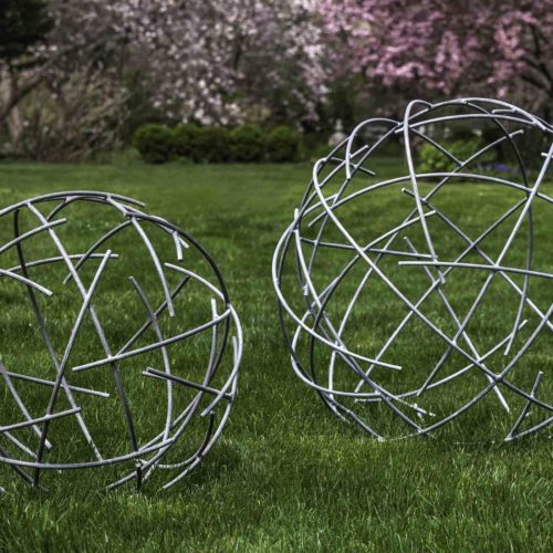 Modern Patio Furniture - Nest Zinc Spheres