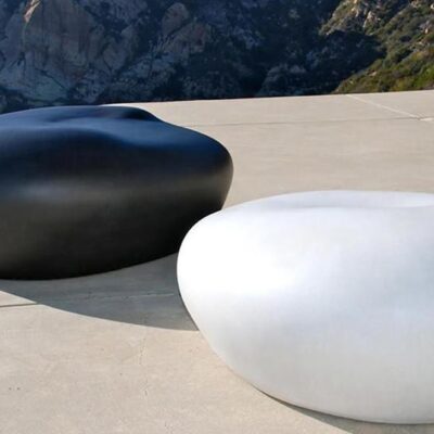 Modern Patio Furniture - Cast Stone Seating Pebble