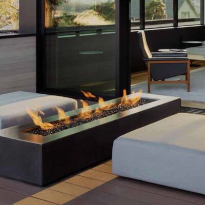 Modern Fire Pit - Robata - Linear Concrete