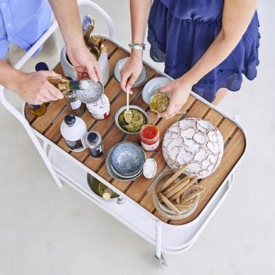 Modern Patio Furniture - Roll Outdoor Modern Bar Cart
