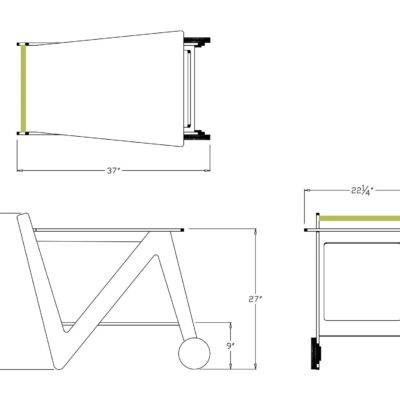 Modern Patio Furniture - Rapson Bar Cart