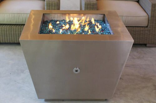 Modern Fire Pit - Stainless Steel Pyramid