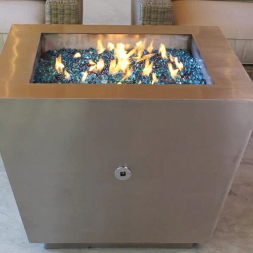 Modern Fire Pit - Stainless Steel Pyramid