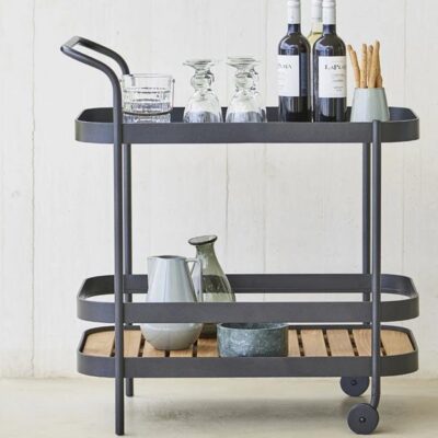 Modern Patio Furniture - Roll Outdoor Modern Bar Cart