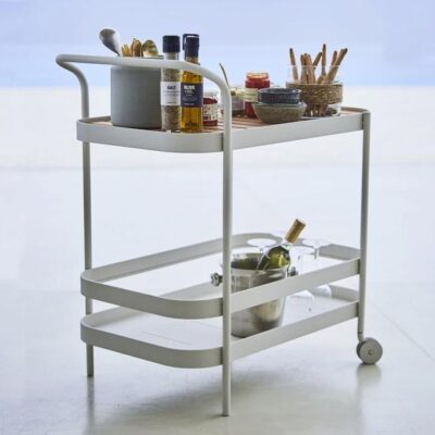 Modern Patio Furniture - Roll Outdoor Modern Bar Cart