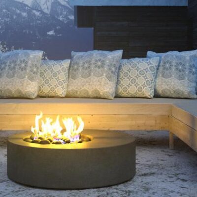 Modern Fire Pit - Hestia - Round Concrete