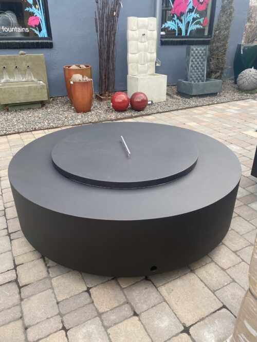 modern round fire pit