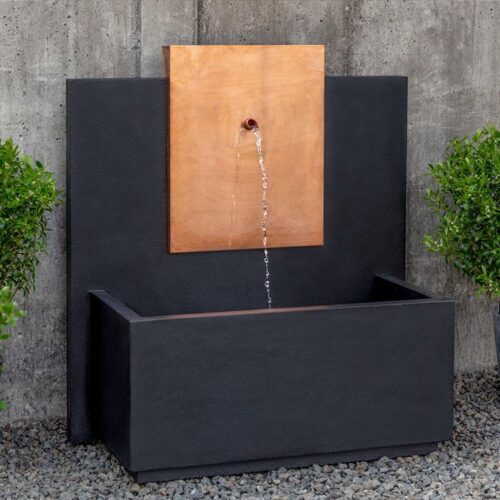 copper modern fountain