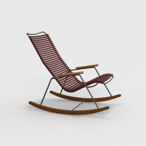 brown outdoor rocking chair