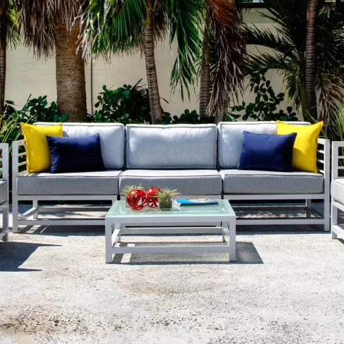 grey outdoor sofa