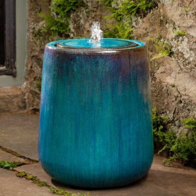 blue fountain