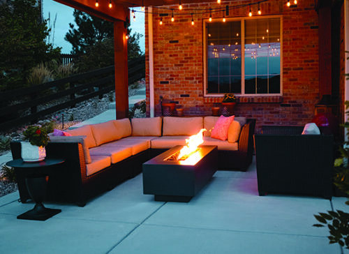 Modern Fire Pit - Linear CL Steel