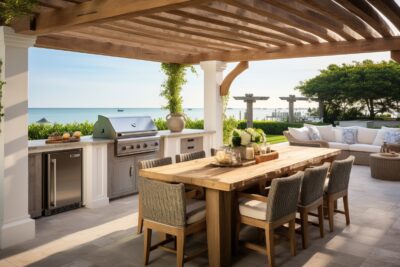 outdoor kitchen at creative living in denver