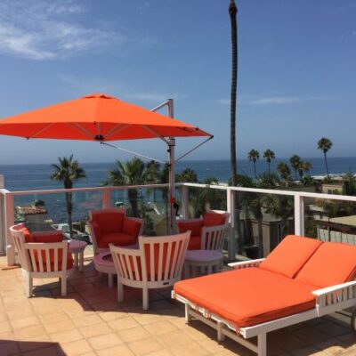 aurora orange cantilever umbrella